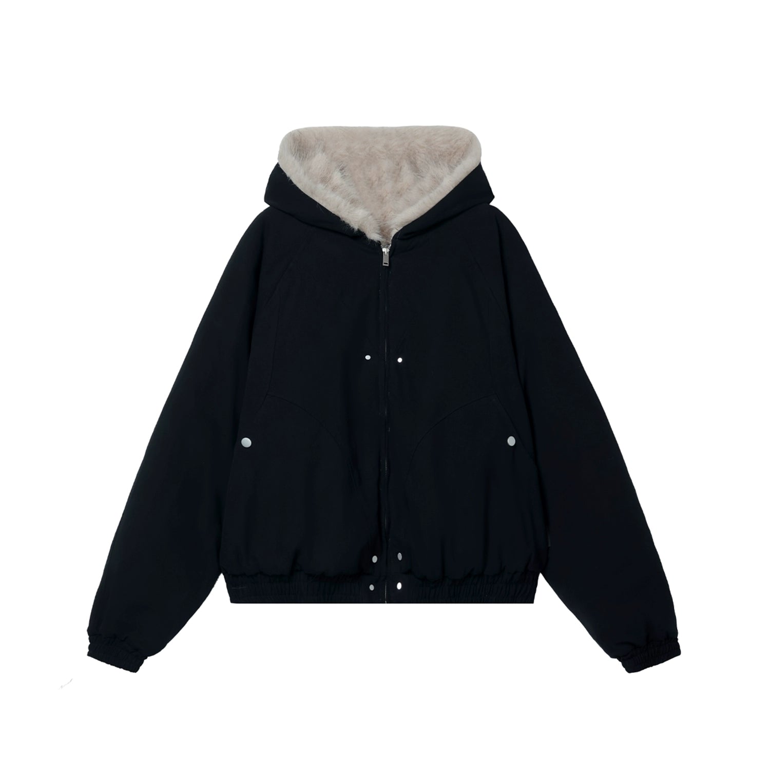 Fur Collar Casual Hooded Jacket MW9676