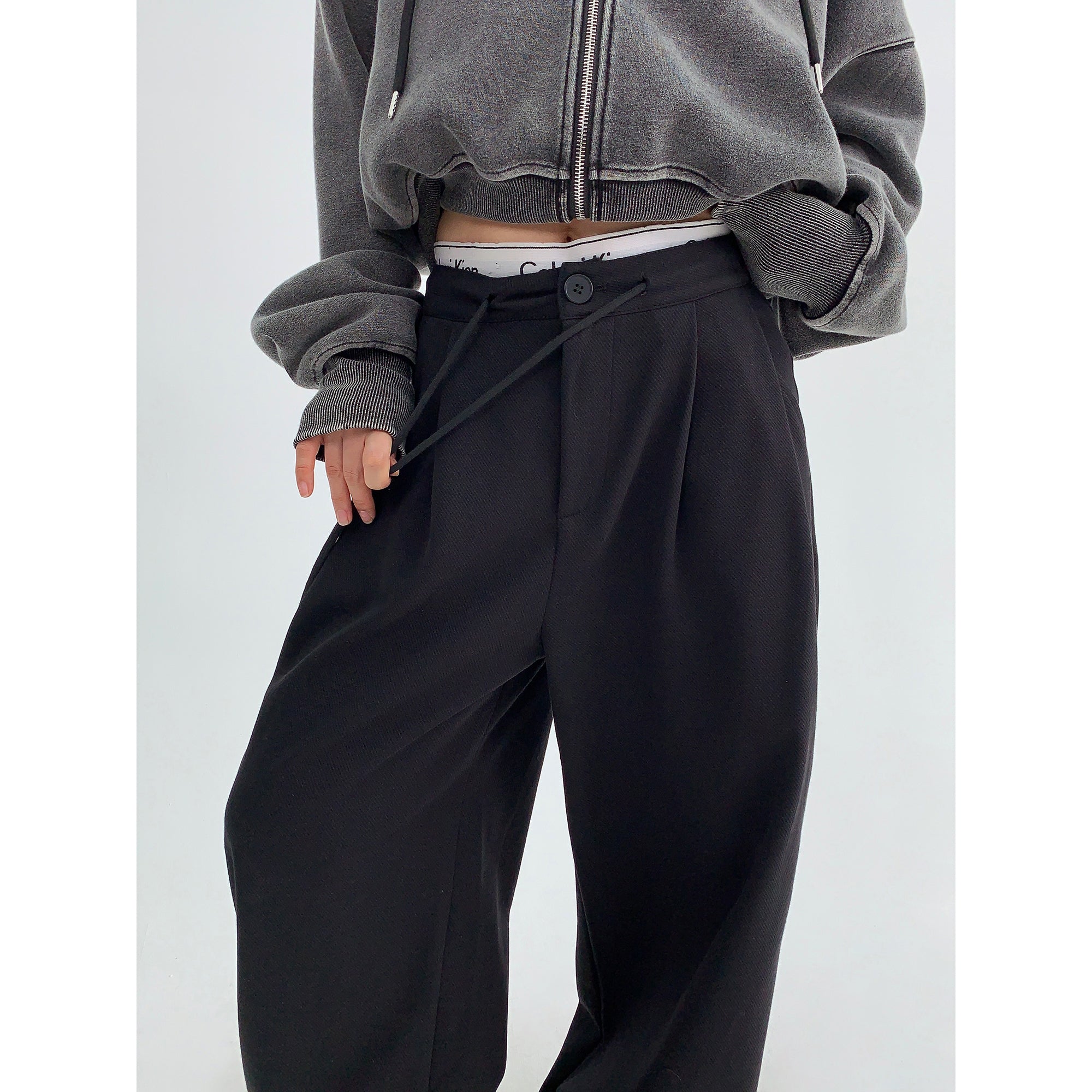 Casual Wide-leg Straight Pants MW9446