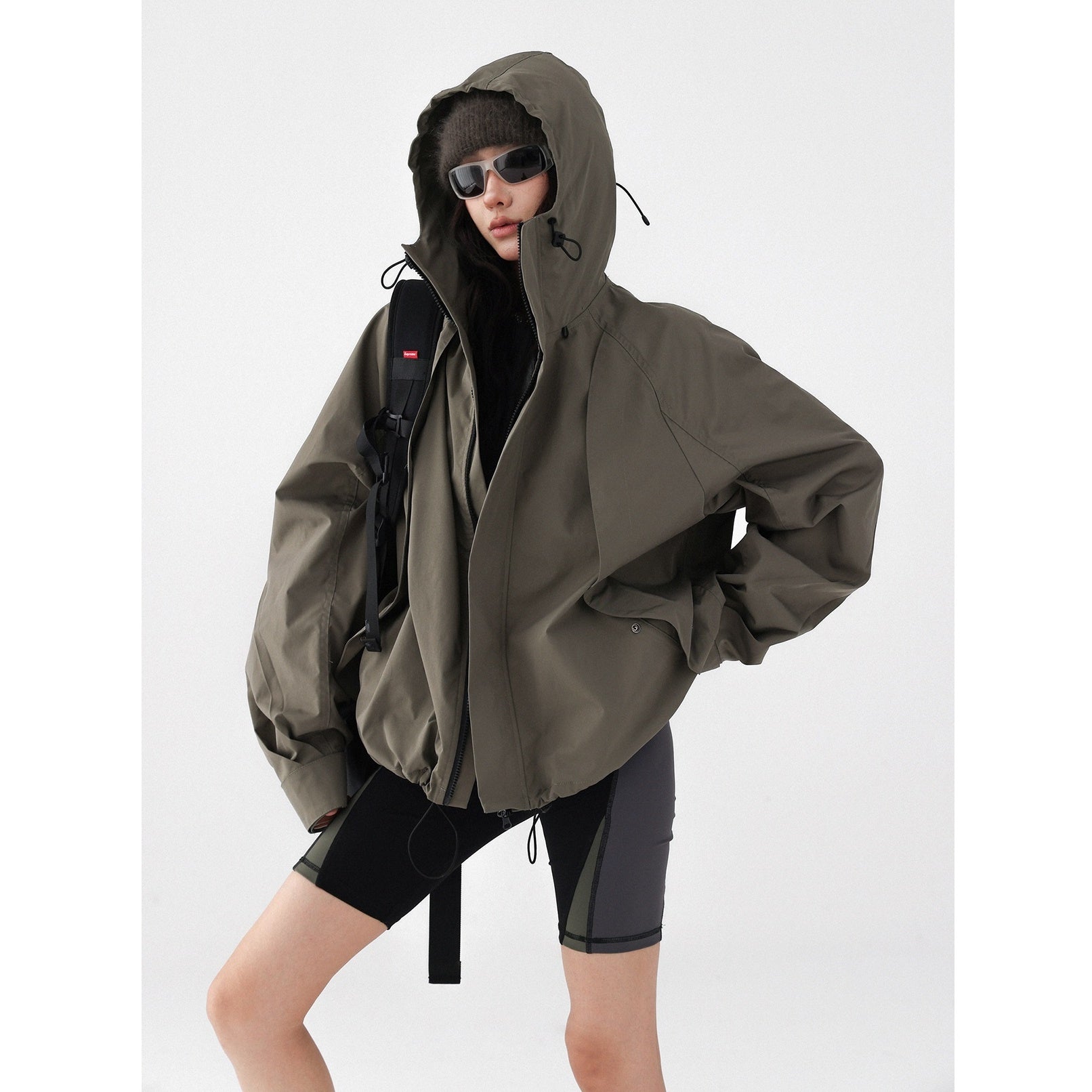 High-Neck Casual Hooded Jacket AC7099