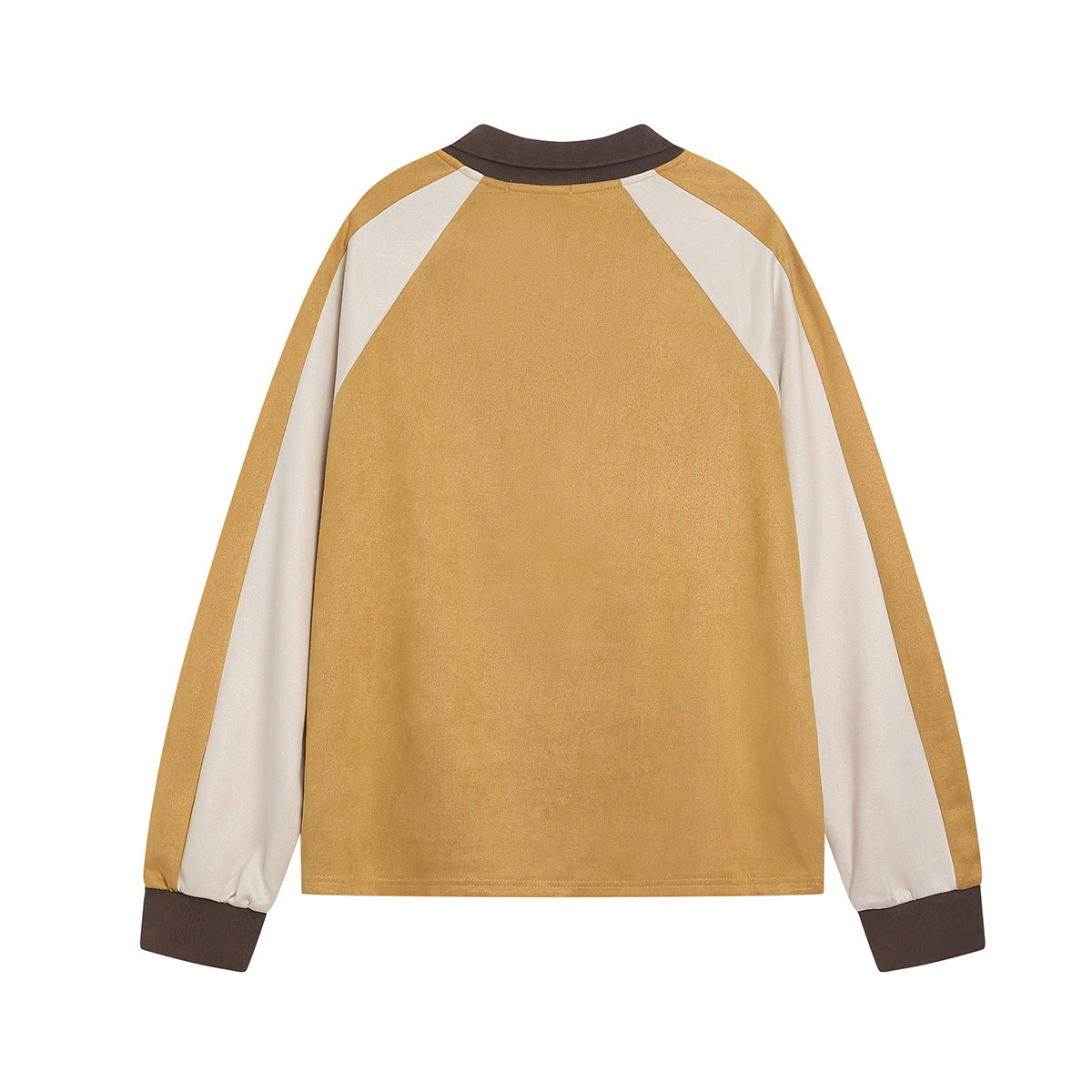 Color-Blocking Embroidered Lapel Sweatshirts MW10365