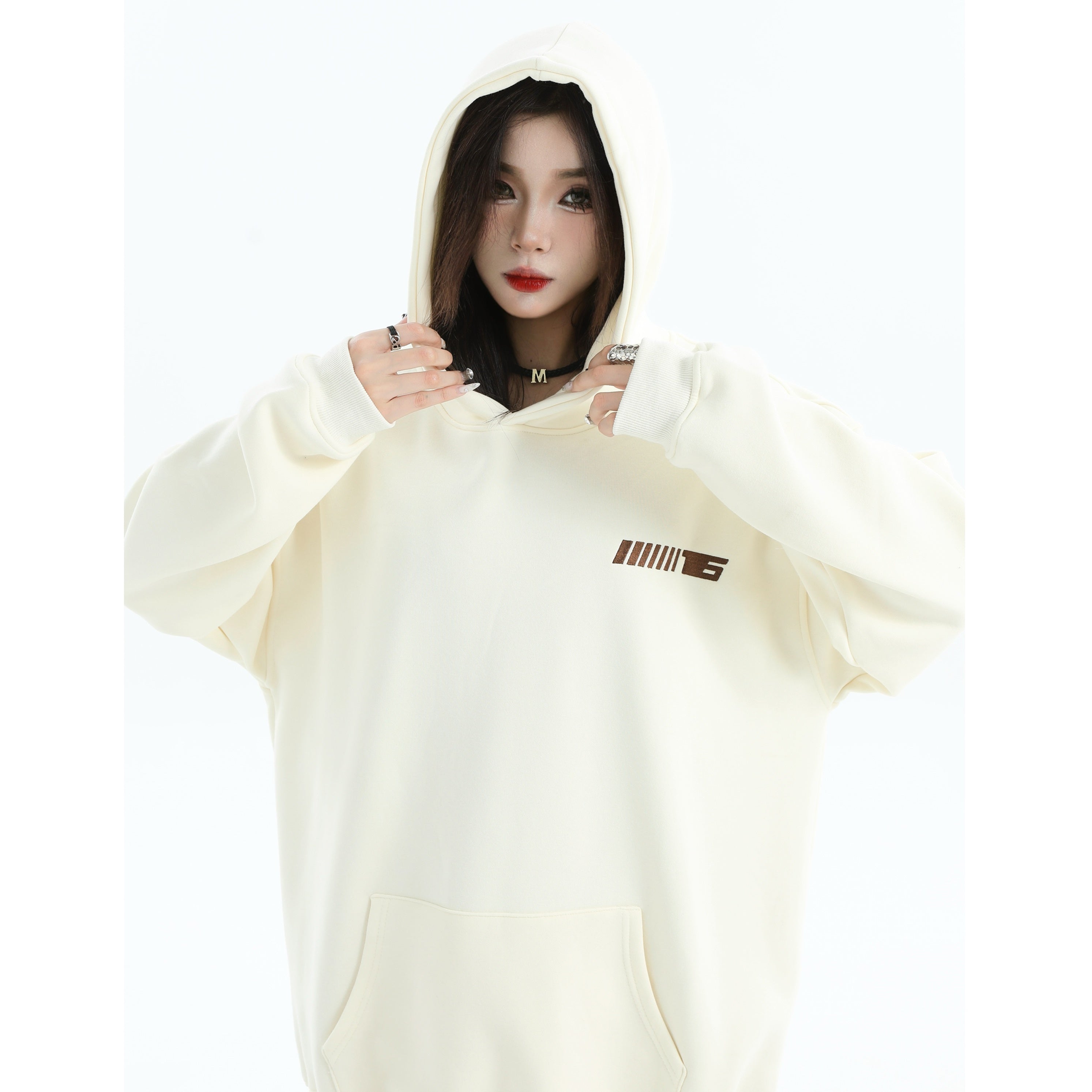 Embroidered LOGO OverSize Hoodie IN7011