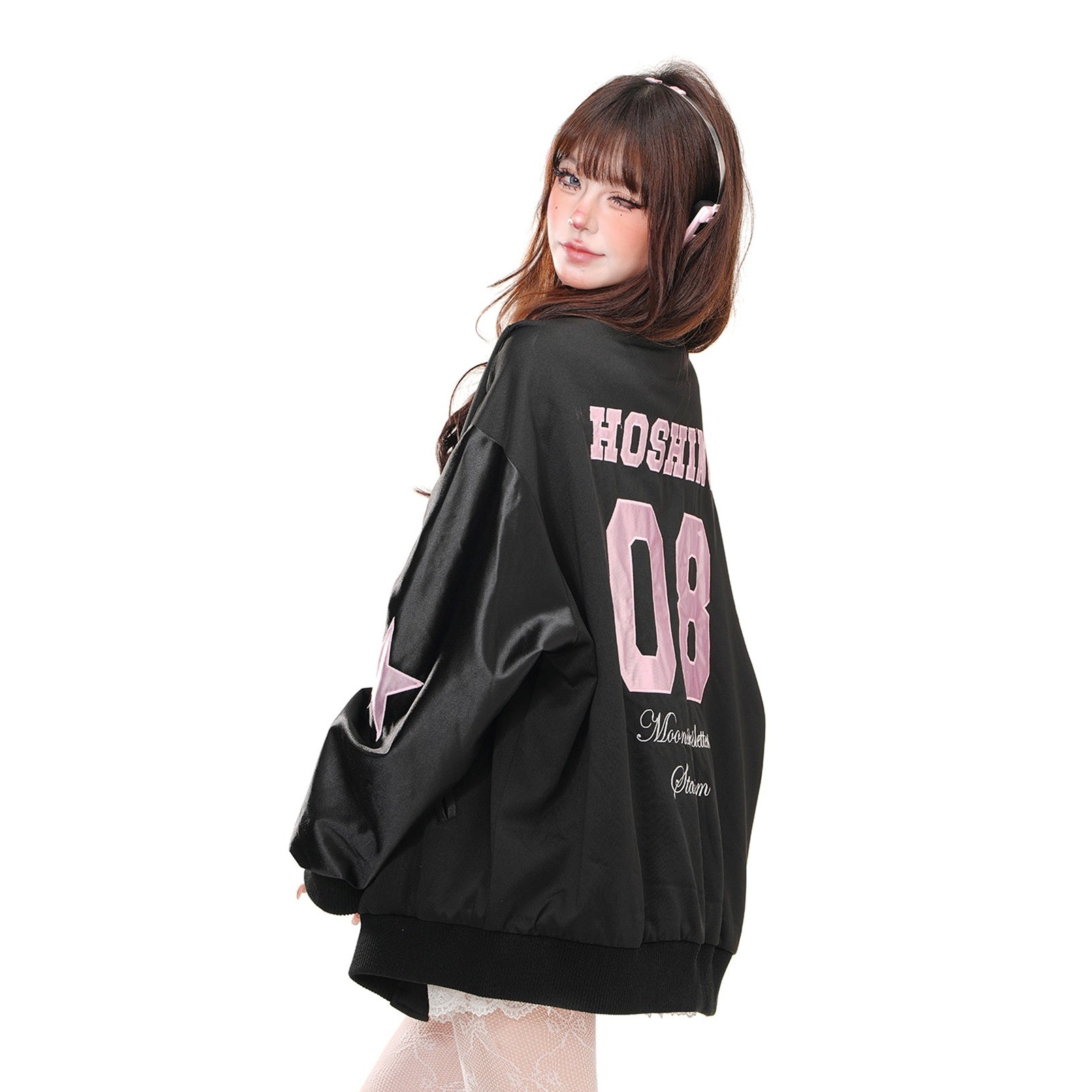 Girly Oversize Baseball Jacket KK2004