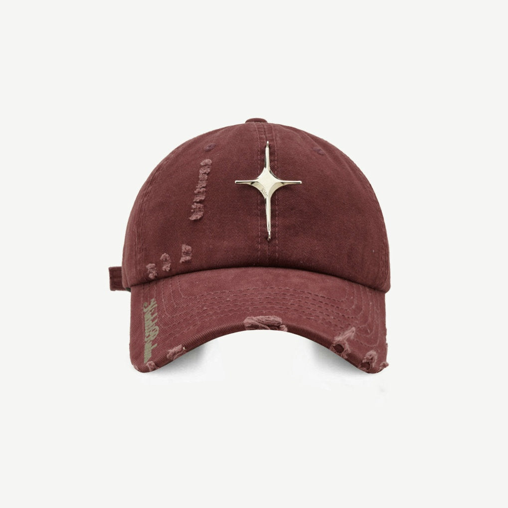 Ripped Cross Star Metal Cap MW10109