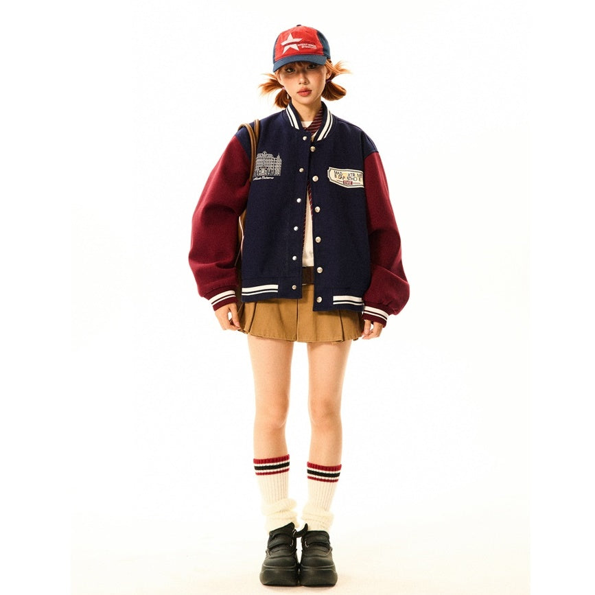 Contrasting Baseball Jacket MW9526