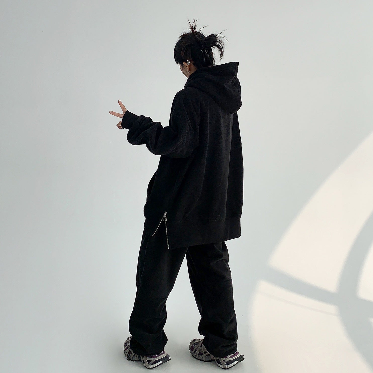 【上下別売り】Embroidery Fleece Loose Hoodie & Pants MW9631