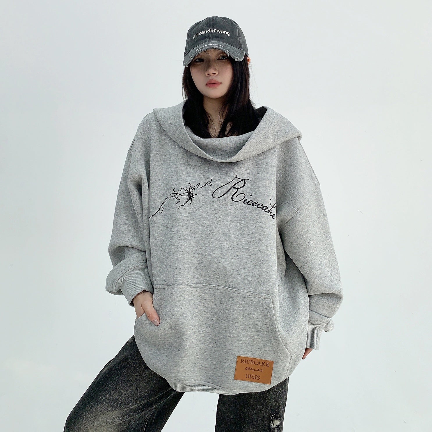 Scoop Neck Hooded Diagonal Sweat MW9845