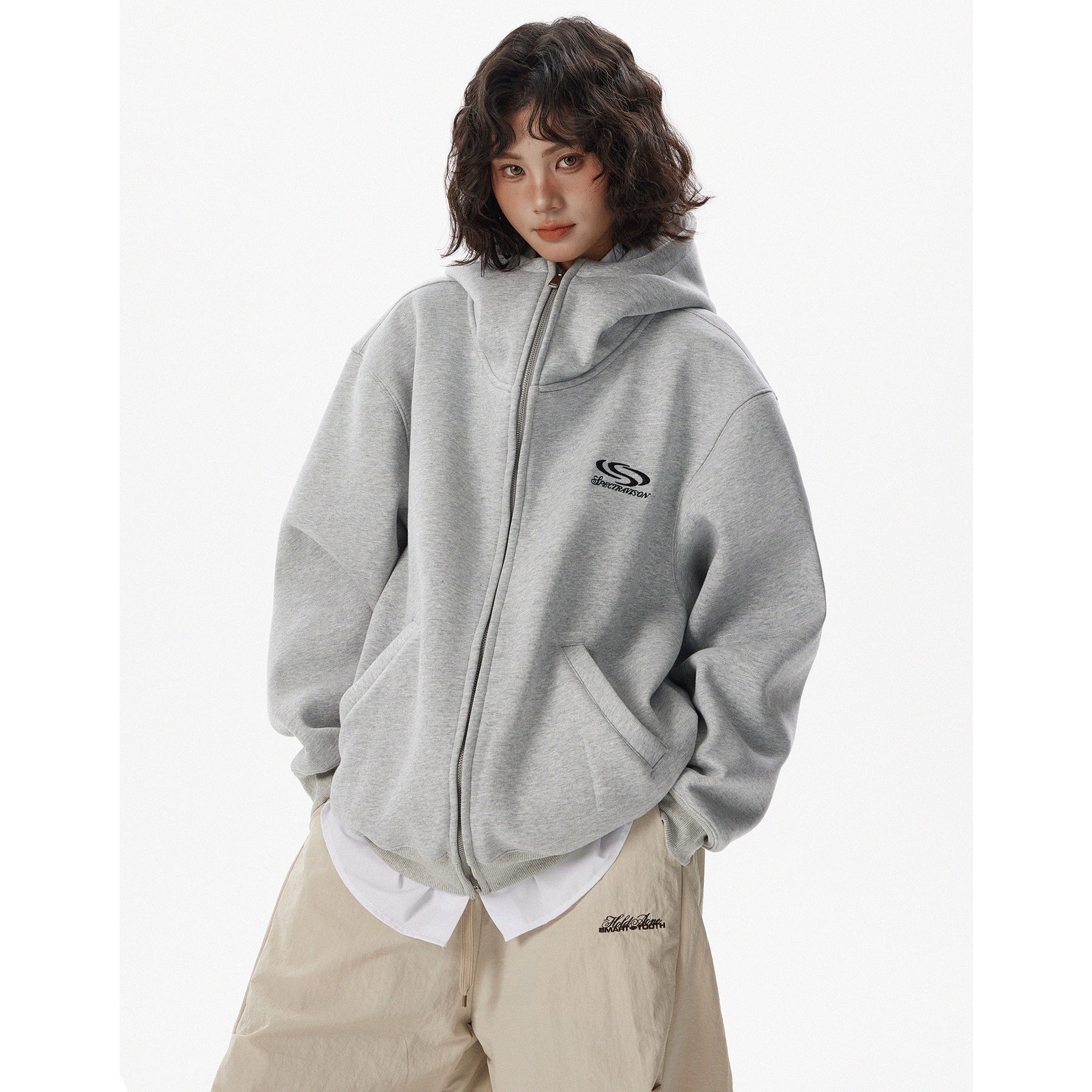 Heavyweight High Neck Zip Hooded Sweat HG7196