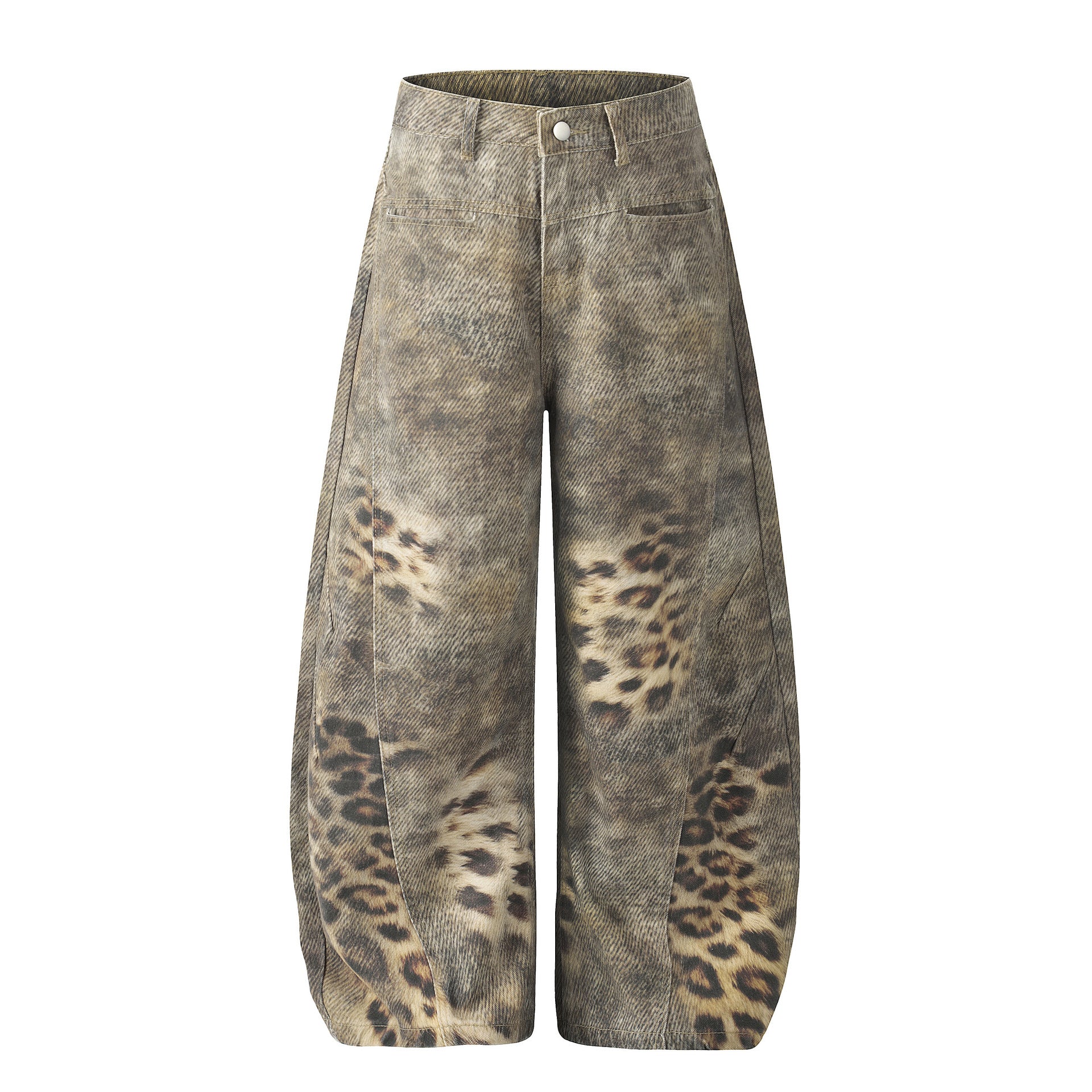 Gradation Leopard Print Wide Curve Pants MW10358