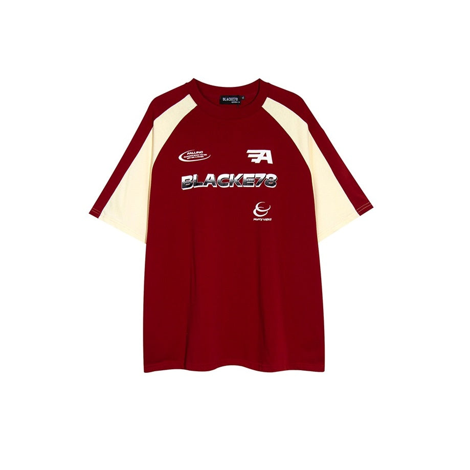 Color-blocked Raglan Sleeve T-Shirt EA7008