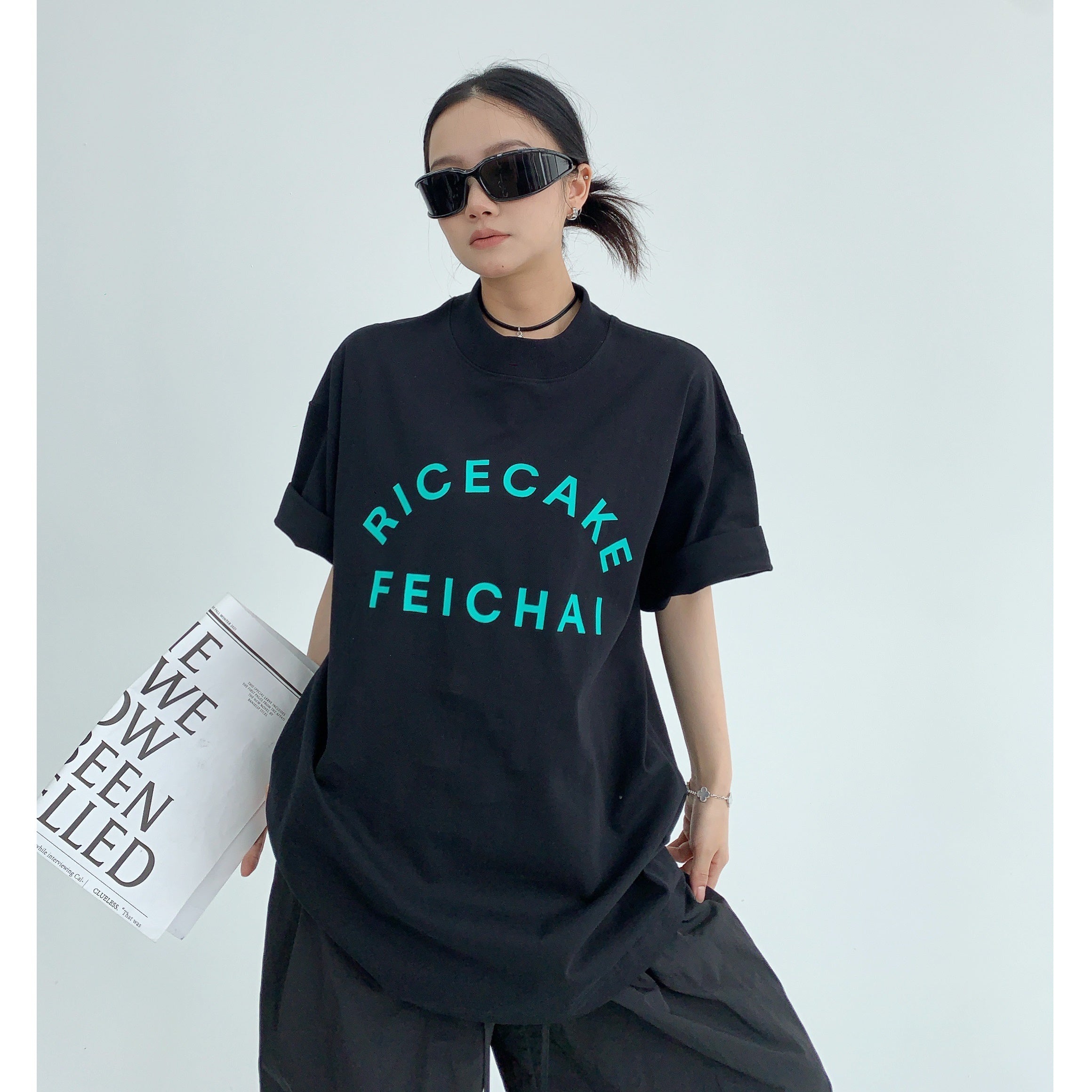 Simple Three-dimensional Thick Letter Print T-Shirt MW9260