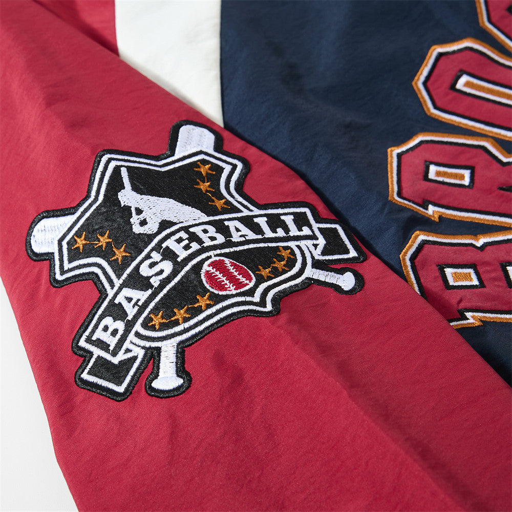 V-neck Baseball Design Athleisure Pullover MW10320