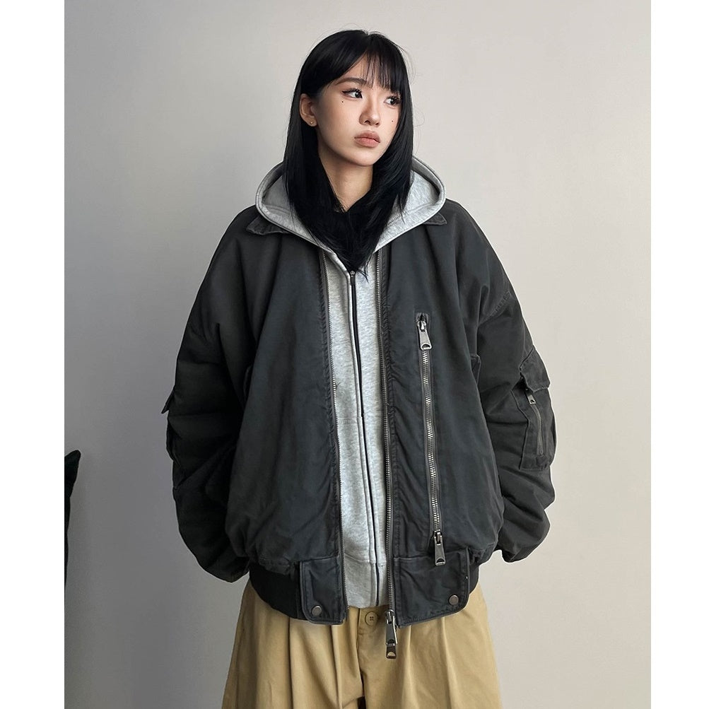 Duty Washed Short Wide Padded Jacket MW9722