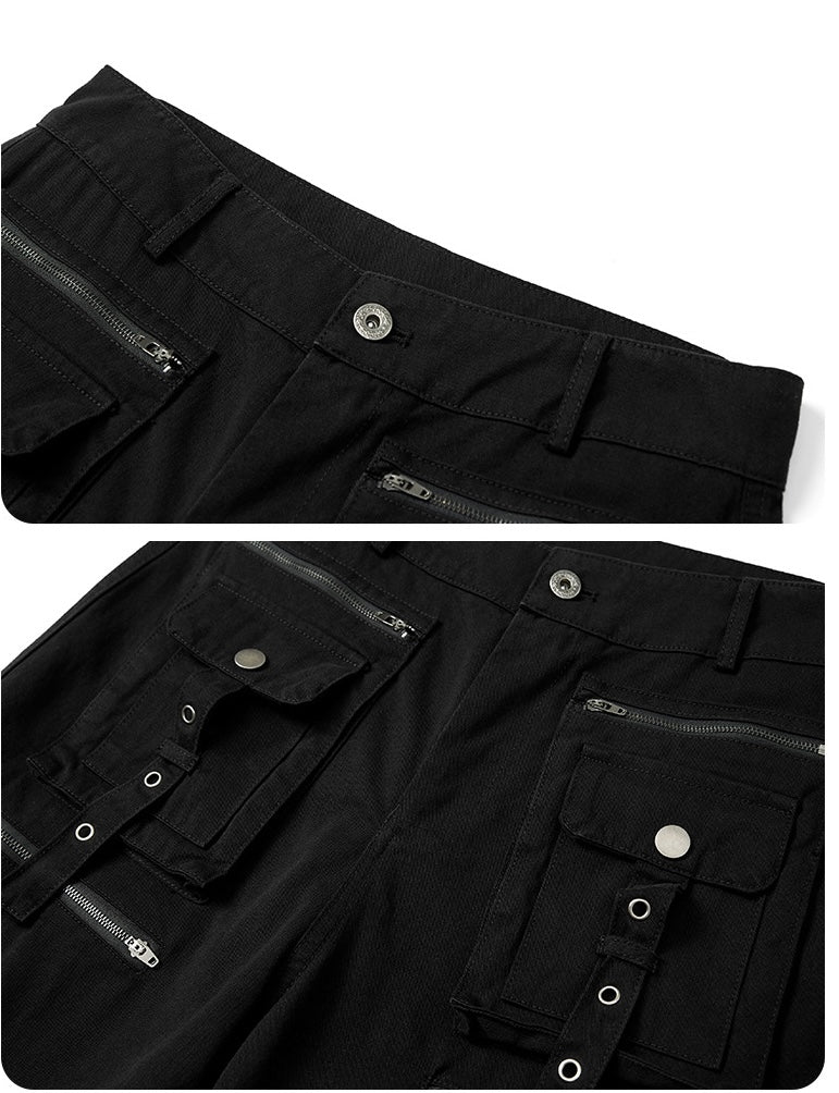 Multi-pocket Wide Buggy Cargo Pants MW10063