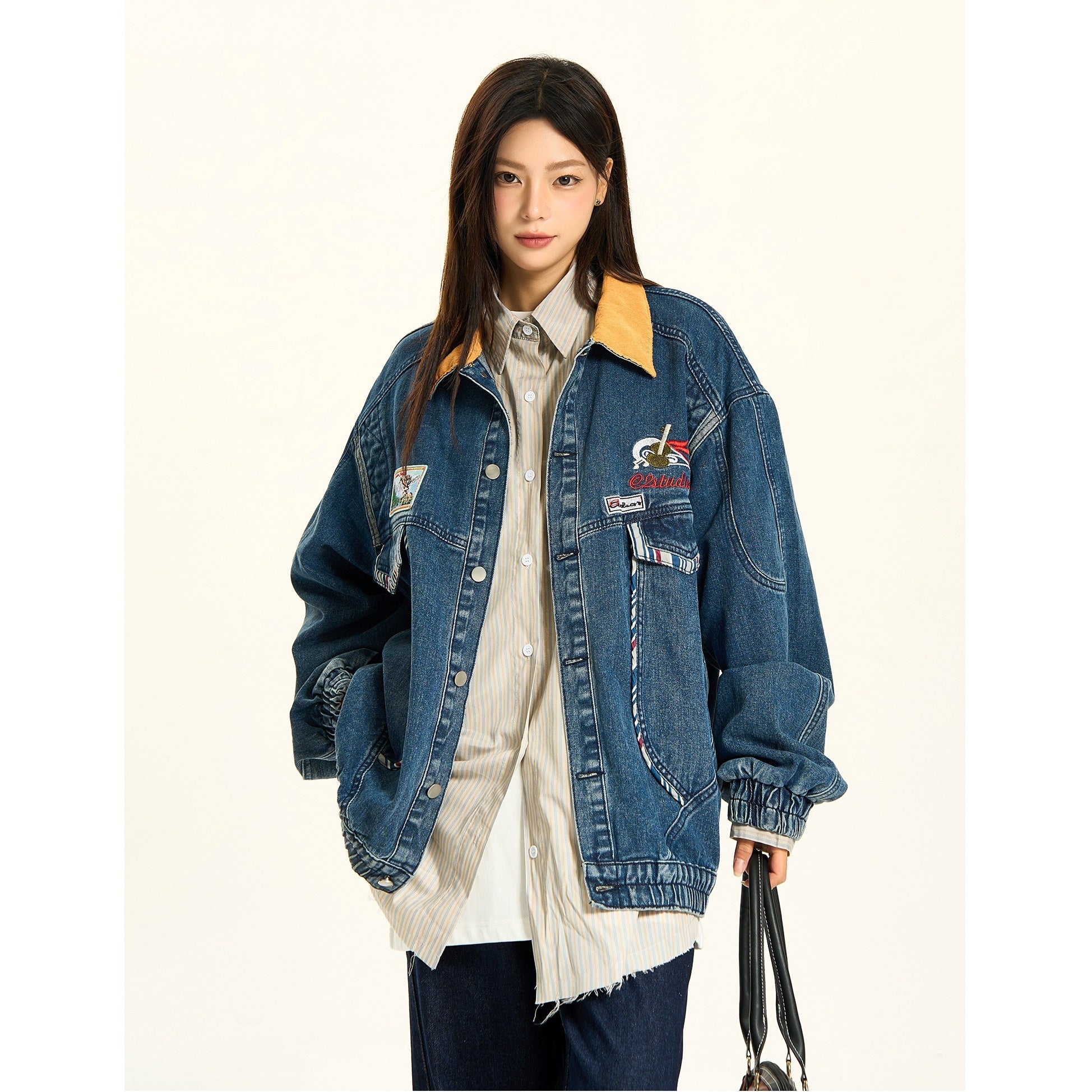 Retro Wash Embroidered Denim Jacket MW9405