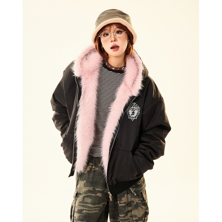 Reversible Fur Liner Hooded Jacket MW9699