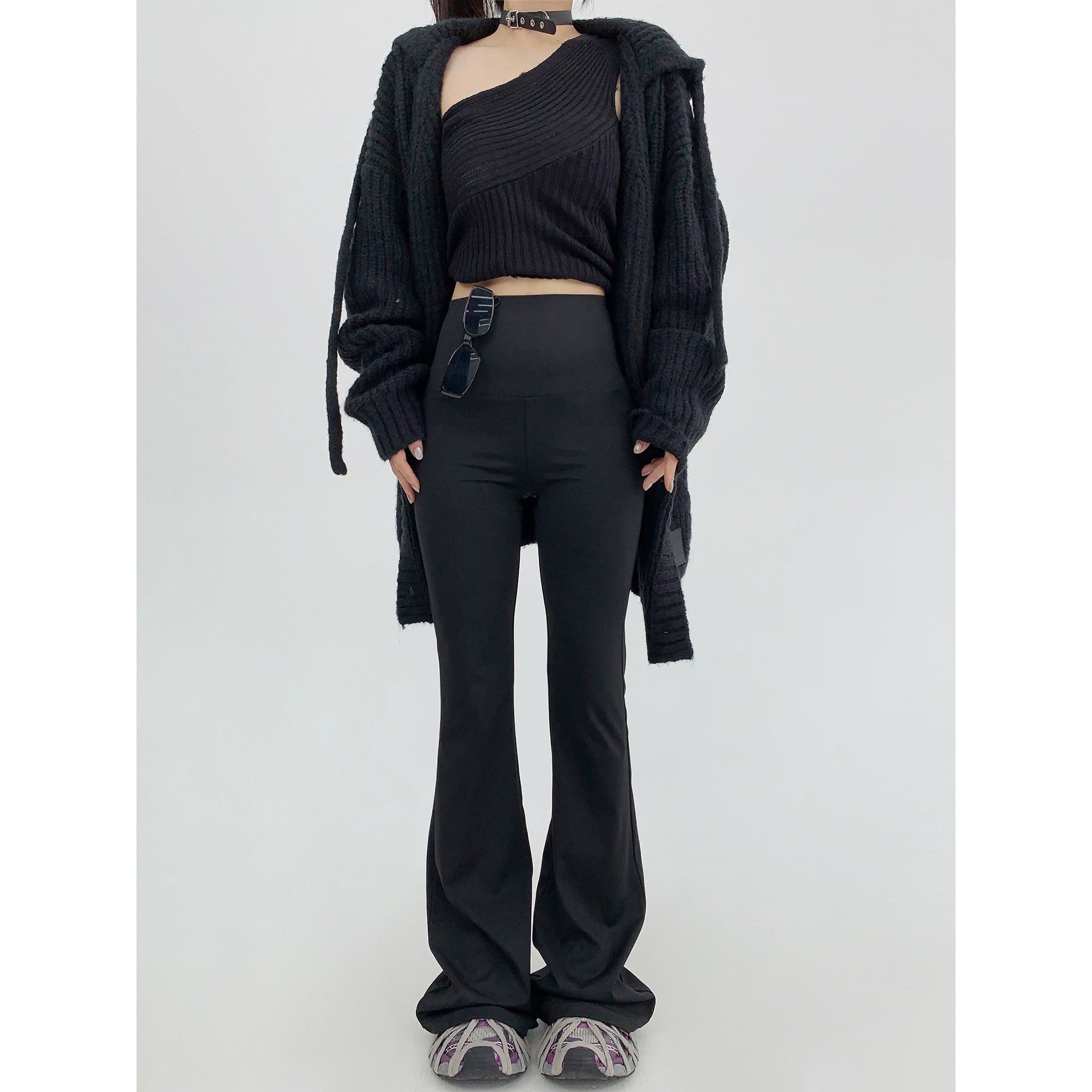 High Waist Slim Flared Pants MW9540