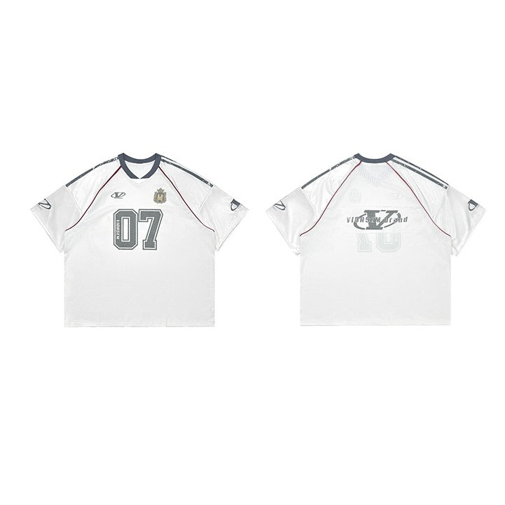 Football Jersey Design Mesh Switching T-shirt MW9270