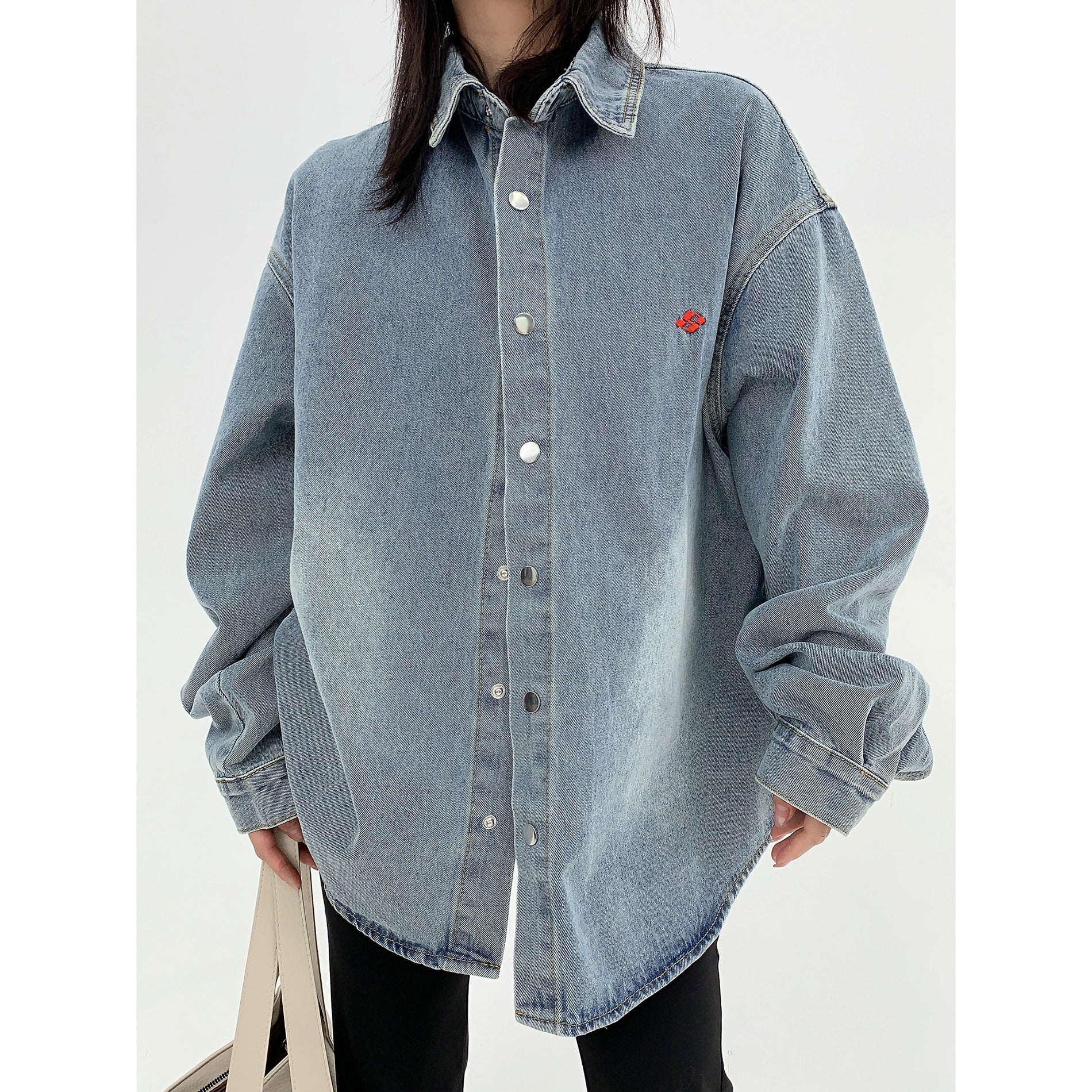 Over Size Wash Denim Shirt Jacket MW9824