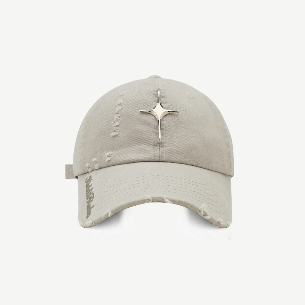 Ripped Cross Star Metal Cap MW10109