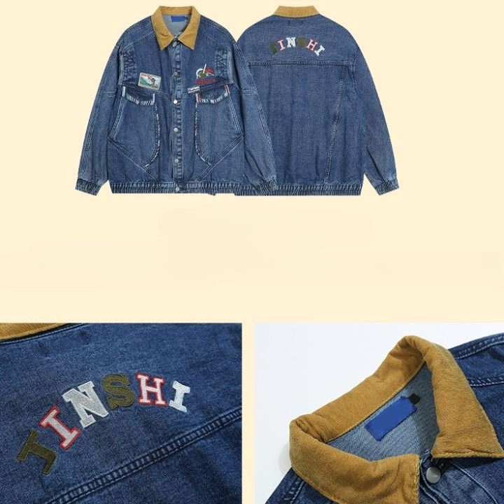 Retro Wash Embroidered Denim Jacket MW9405