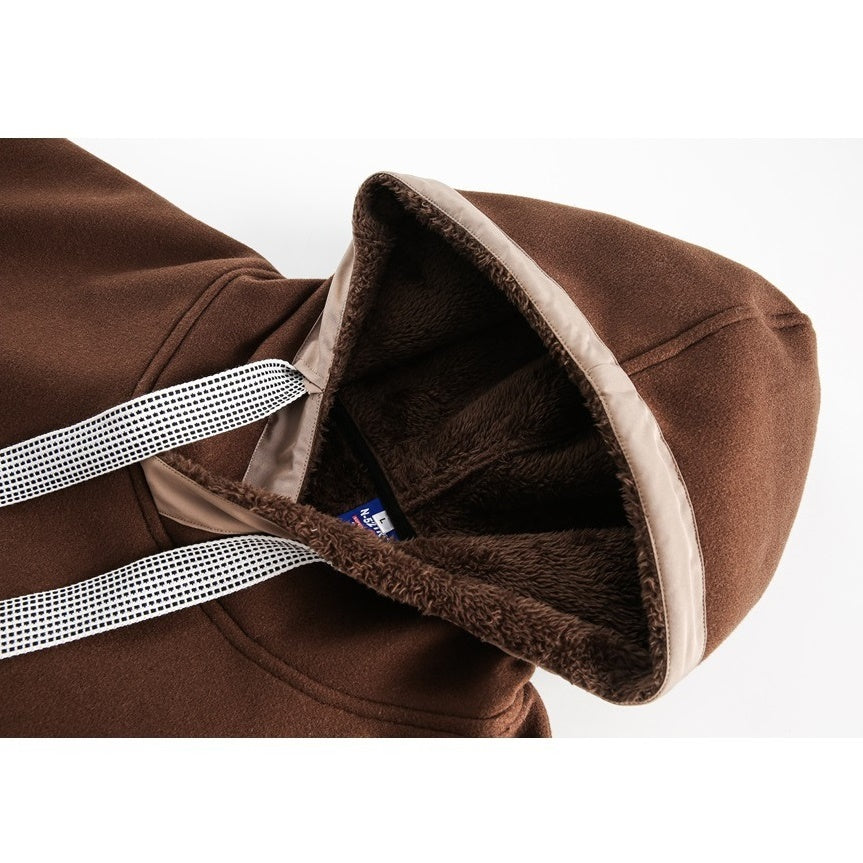 Thick String Drop Shoulder Loose Hoodie MF106