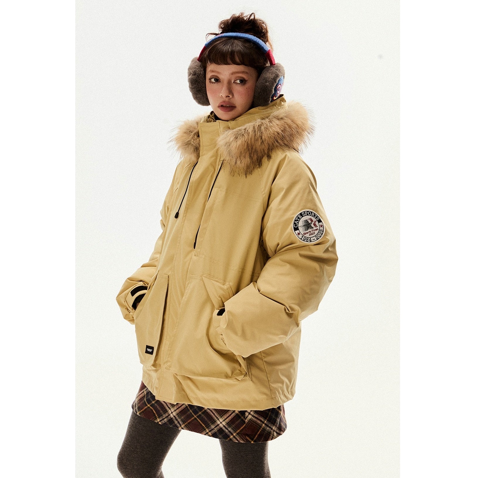 Fur Collar Outdoor Hooded Padded Jacket EZ201