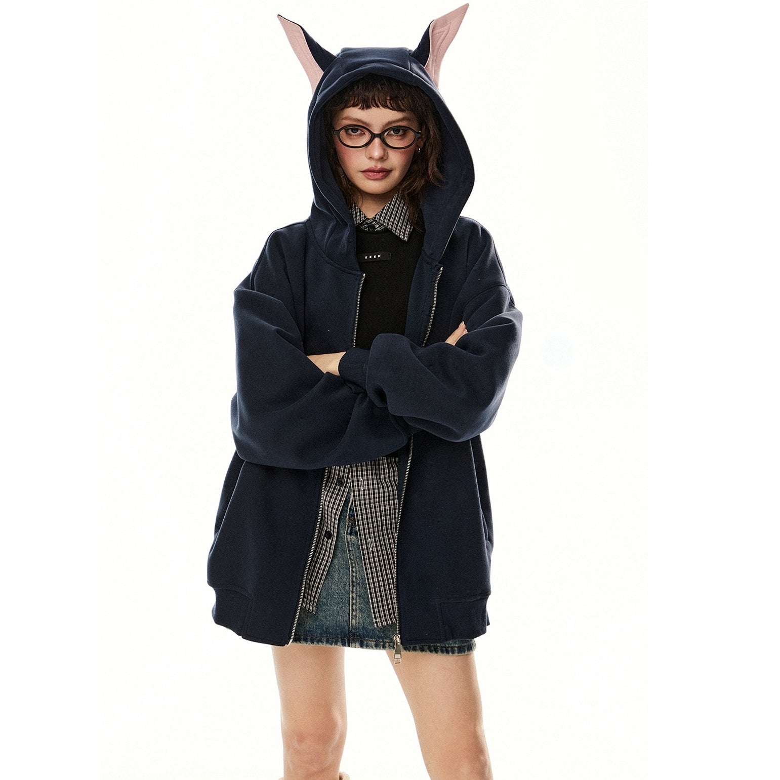 Dog Ears Hooded Sweat Jacket EZ234