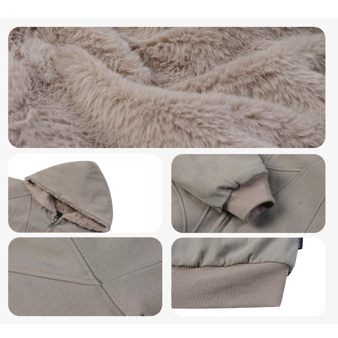 Flange Shoulder Plush Liner Hooded Parka MW9678