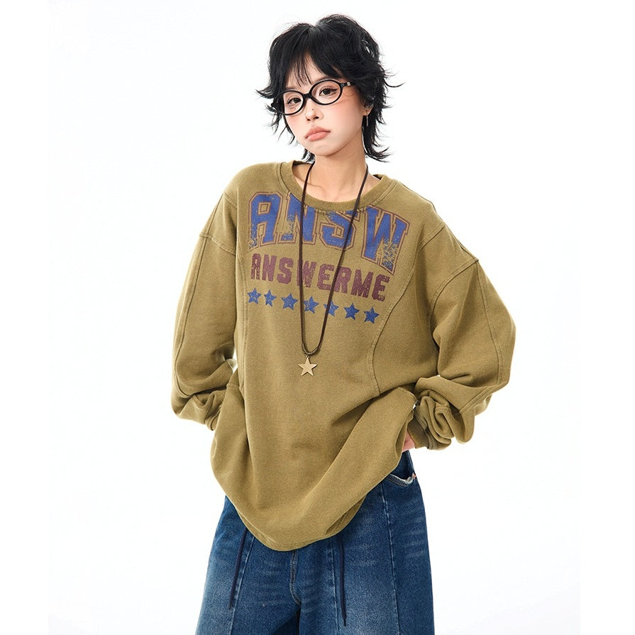 Graffiti Letters Long Sleeve Top MW9958