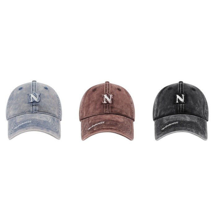 Letter Embroidery Washed Cap MW10119