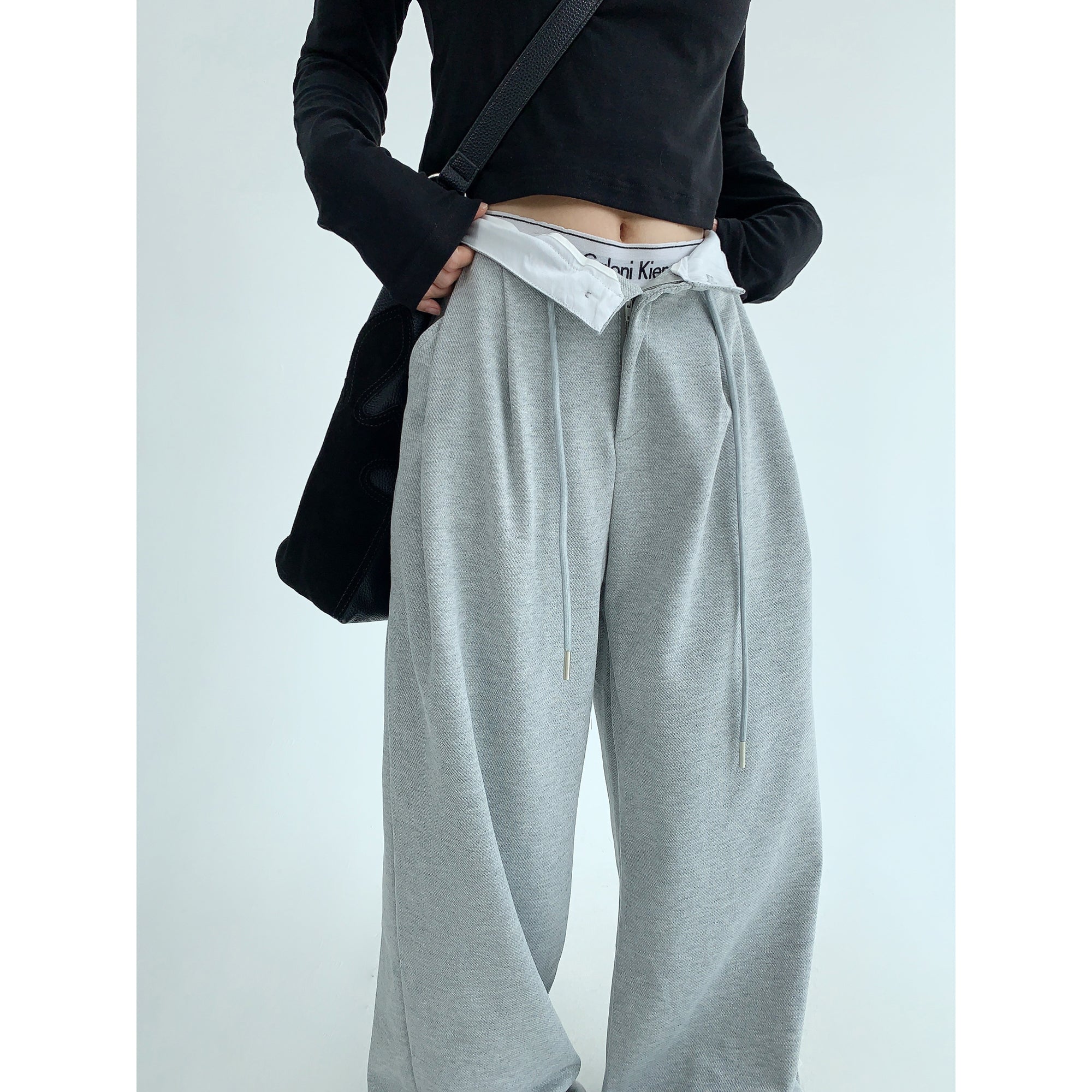 Casual Wide-leg Straight Pants MW9446