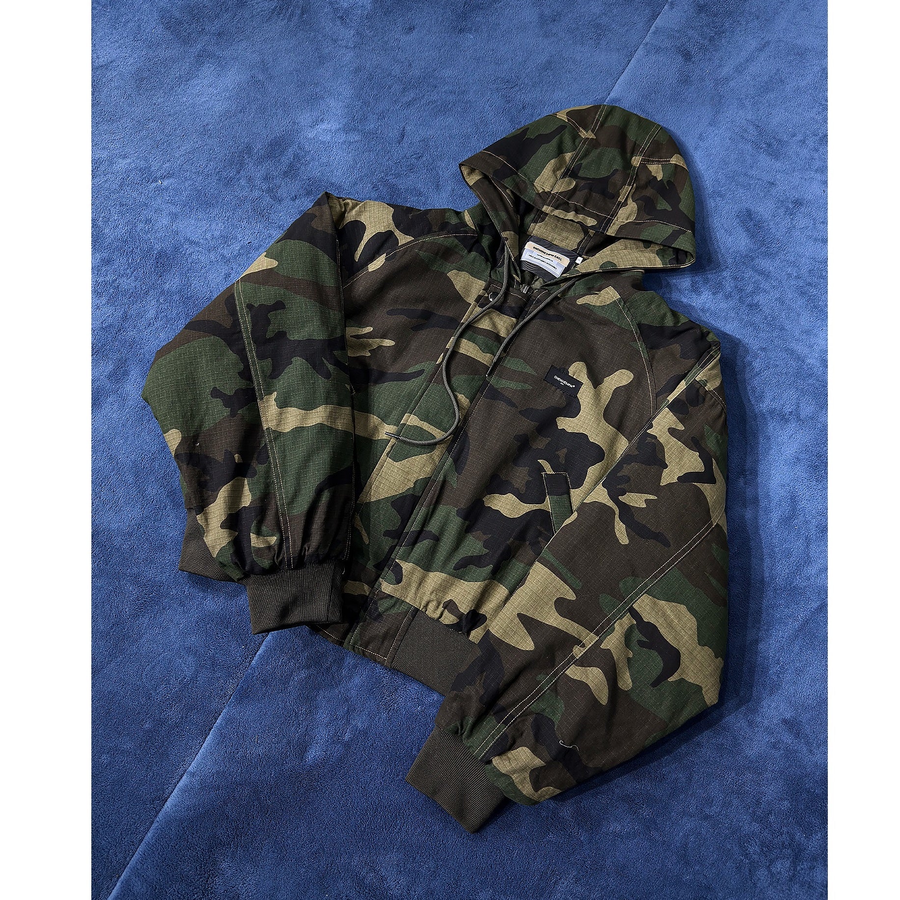 Camouflage Hooded Padded Zip-up Jacket MW9662