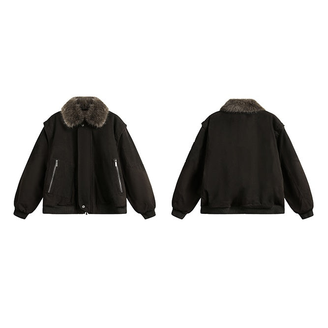 Fur Collar Work Down Jacket MW9695