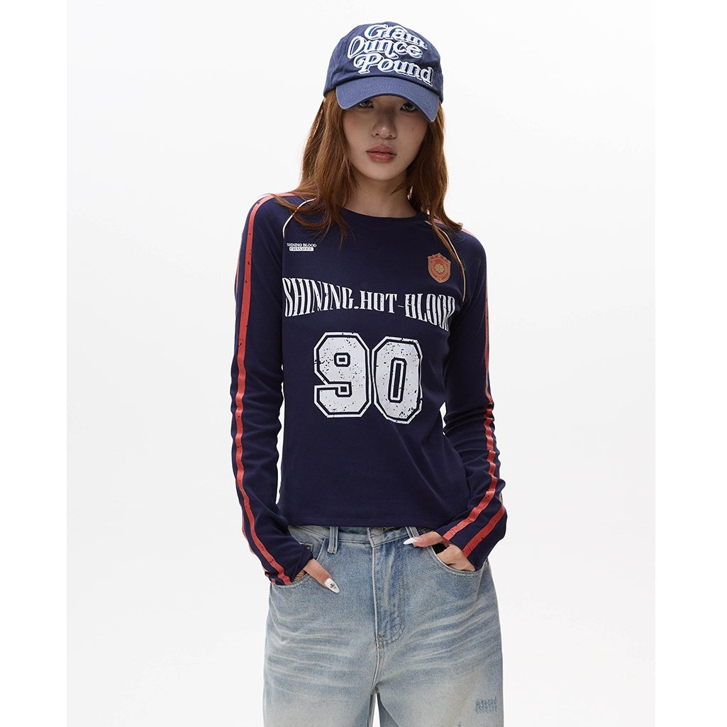 Number Logo Slim Long Sleeve T-shirt MW10106