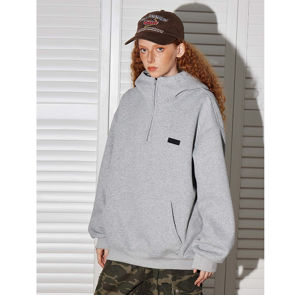 Half Zip Casual Hooded Pullover BT7033