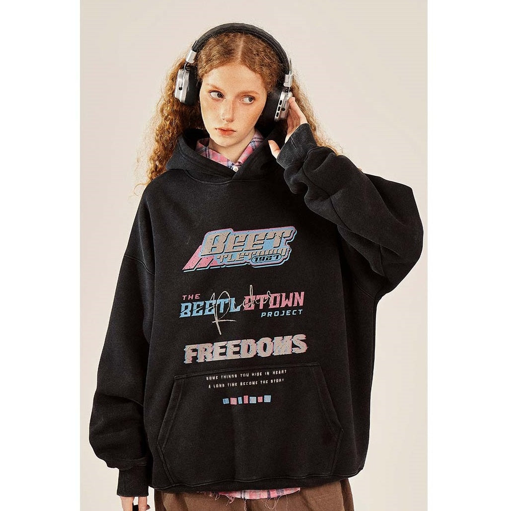 Street Graffiti Print Hoodie BT7048