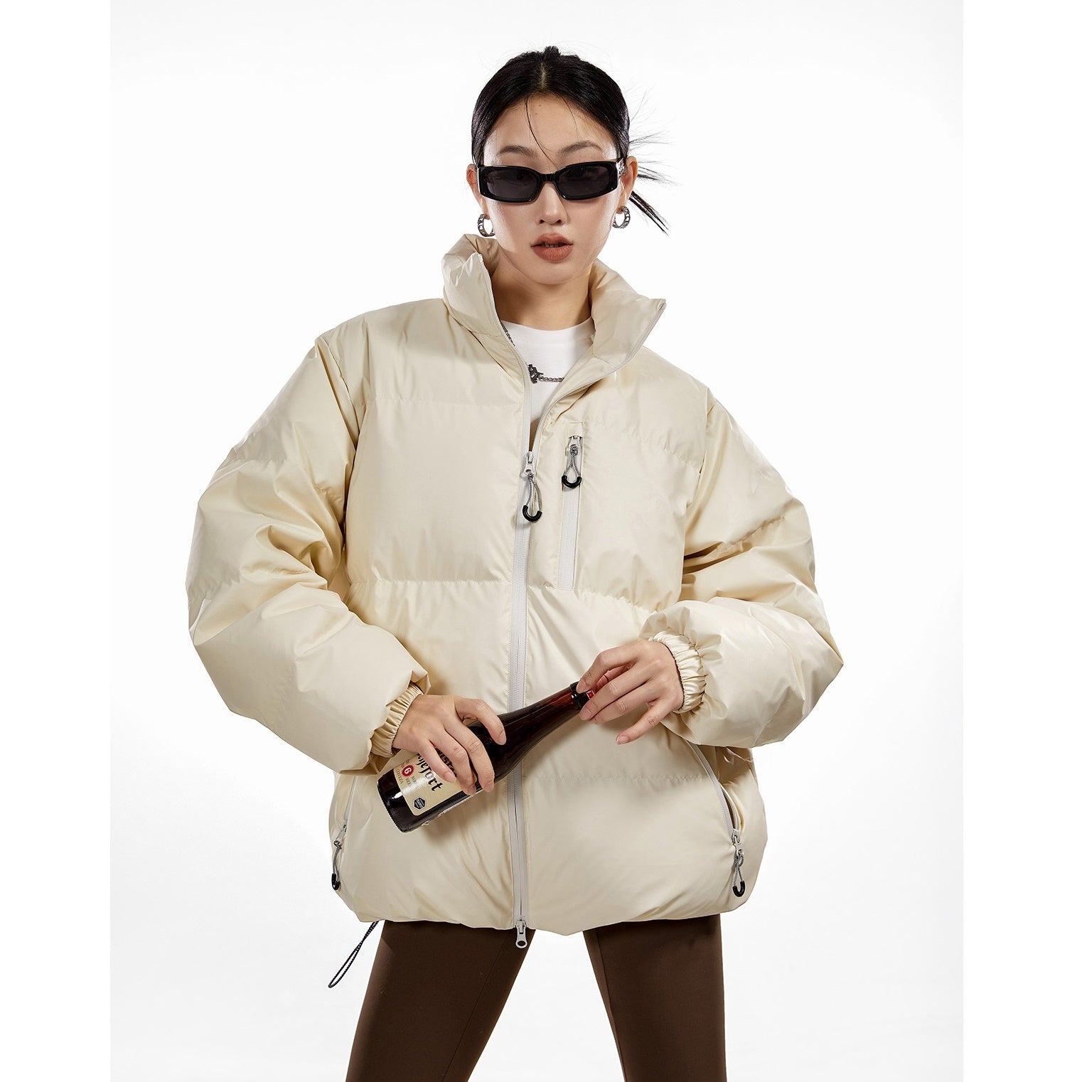 Stand Collar Simple Down Jacket IC9001