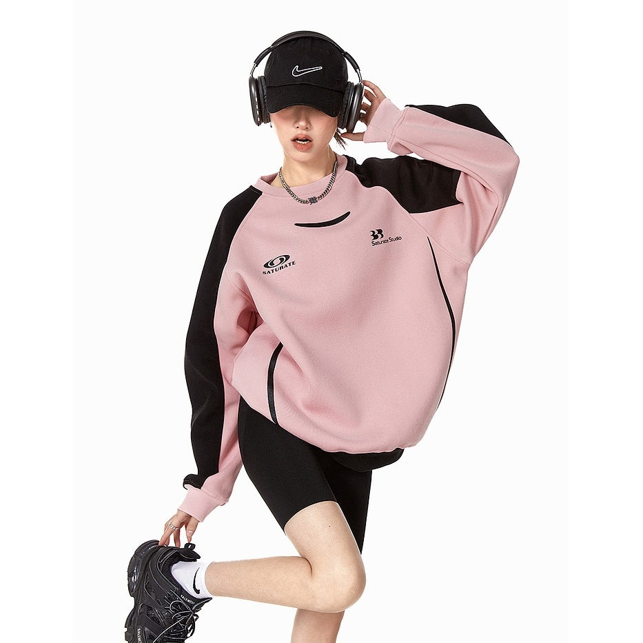 Contras Color Raglan Sleeve Sweat MW9326