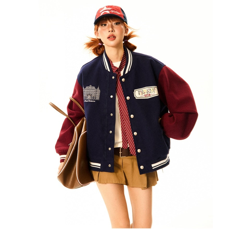 Contrasting Baseball Jacket MW9526