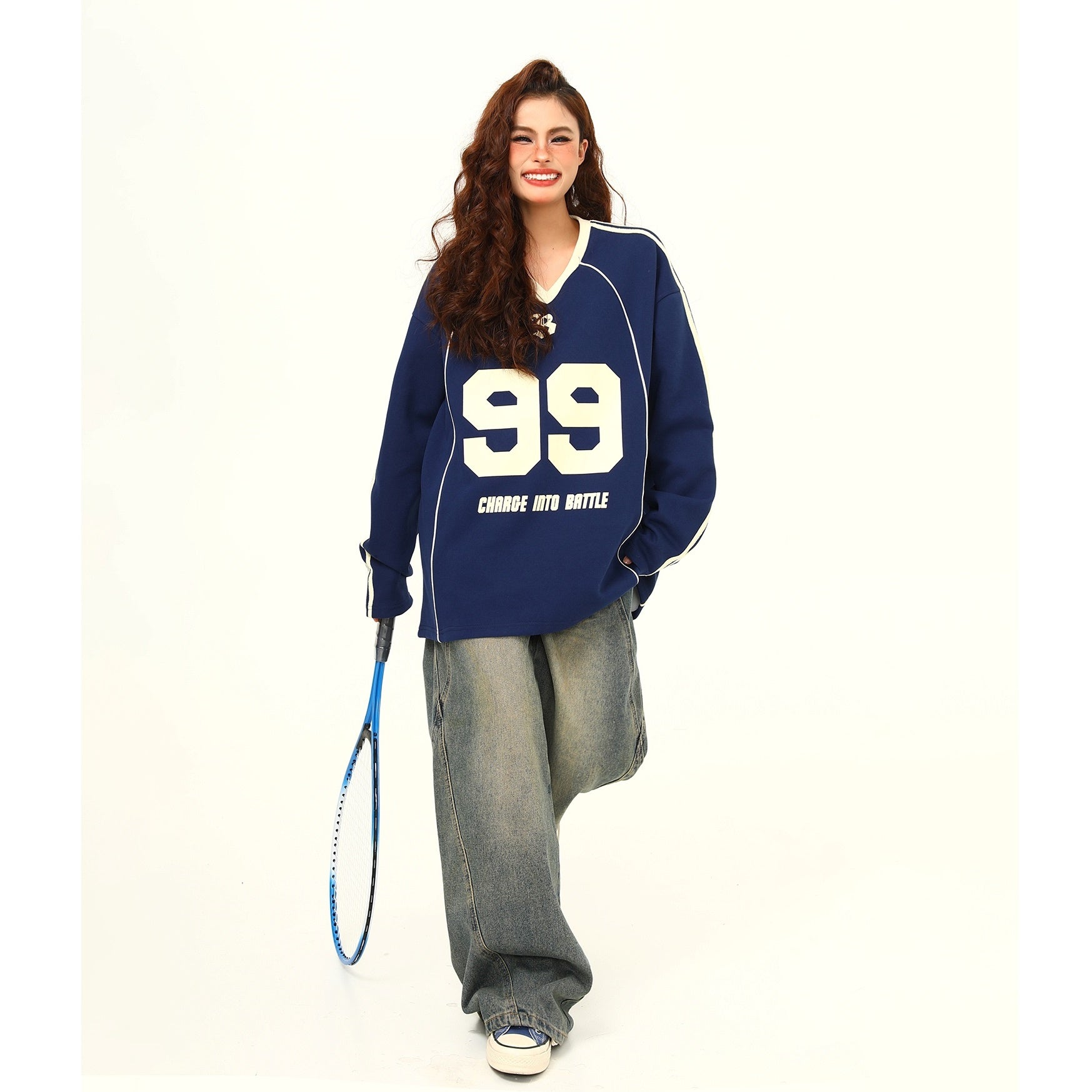 Retro Sports Letter Sweat MW9383