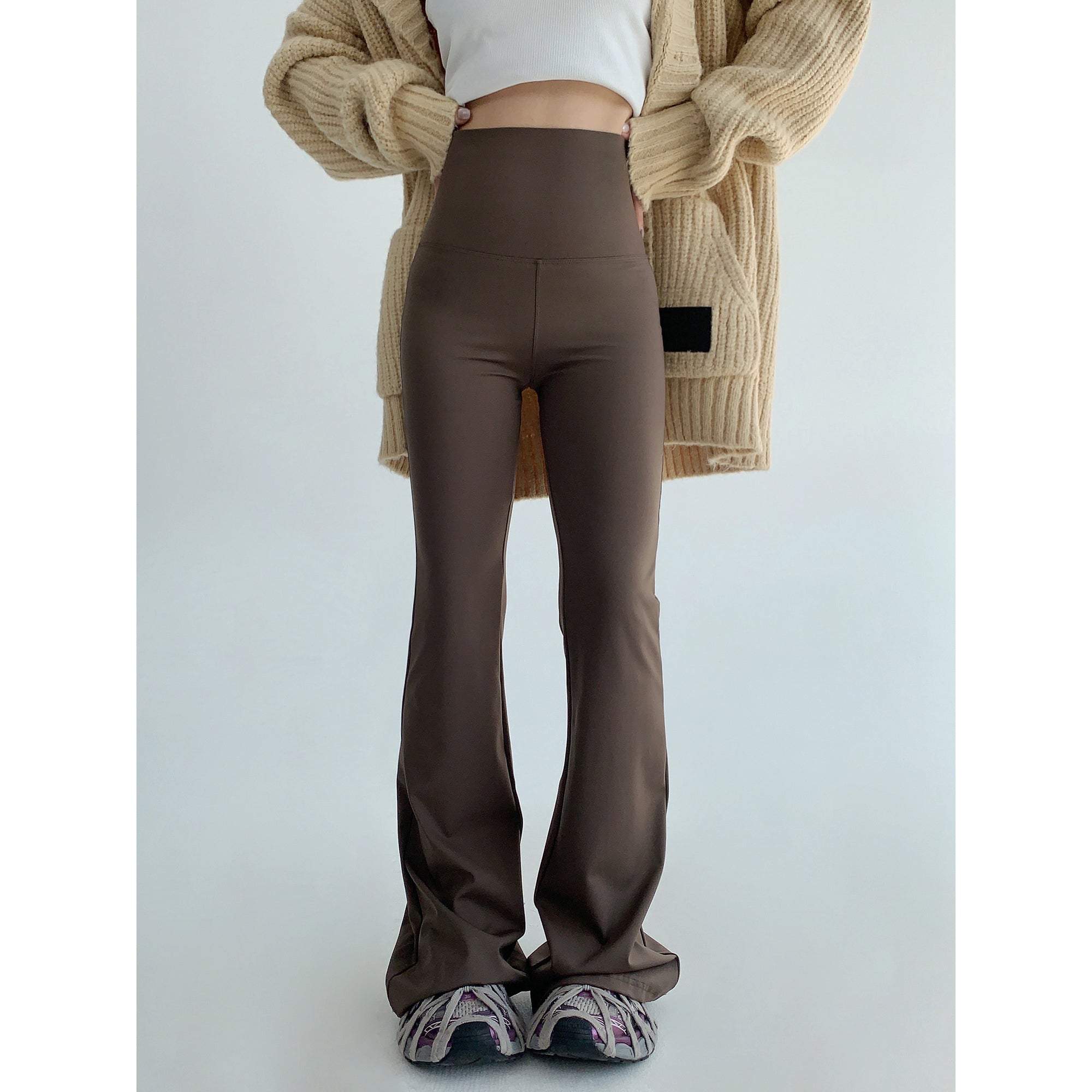 High Waist Slim Flared Pants MW9540