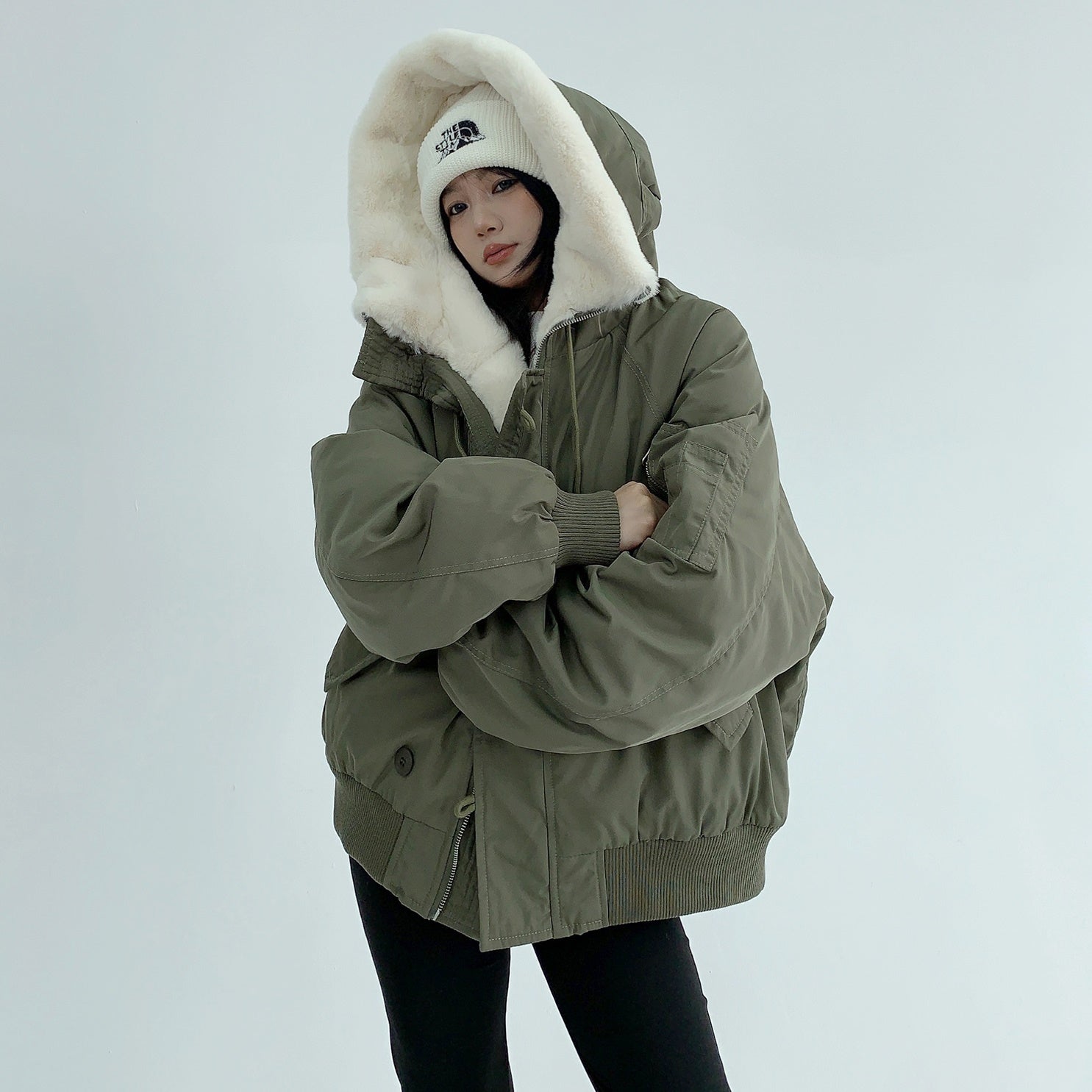 Fur Inner Casual Hooded Jacket MW9687