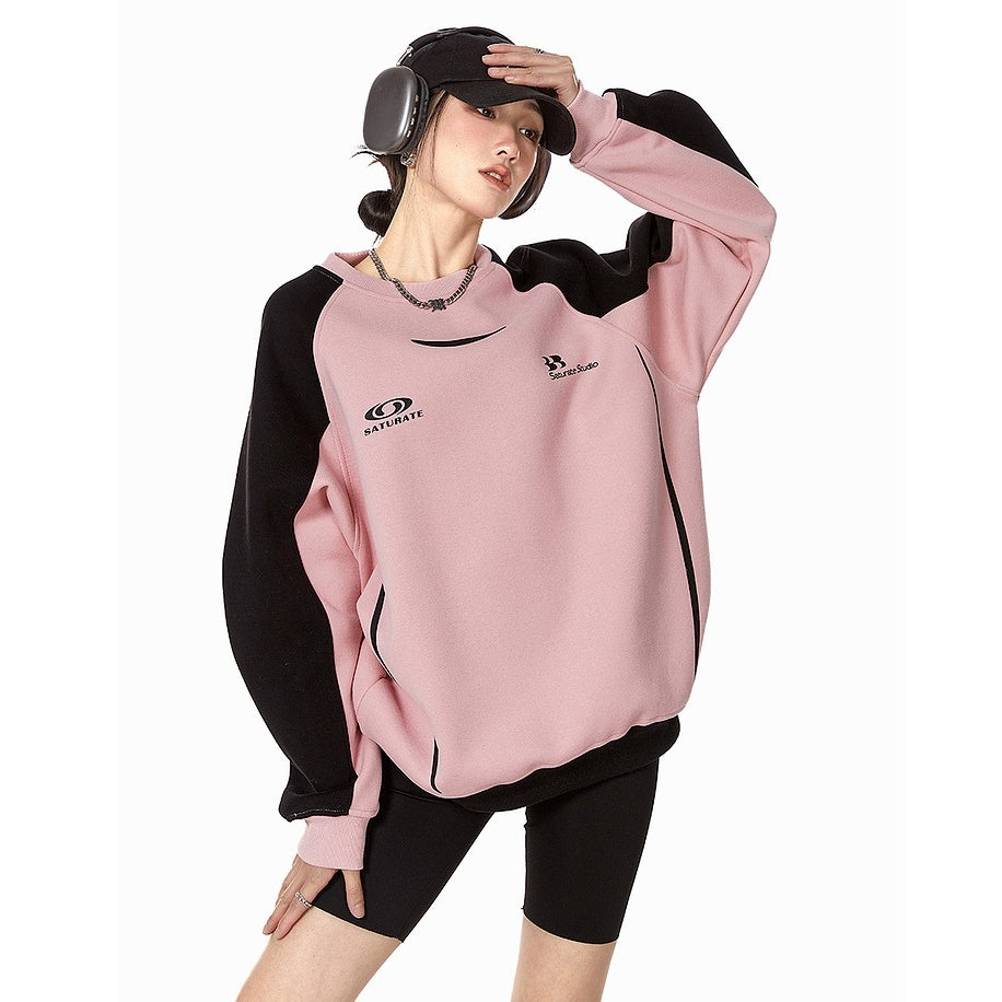 Contras Color Raglan Sleeve Sweat MW9326