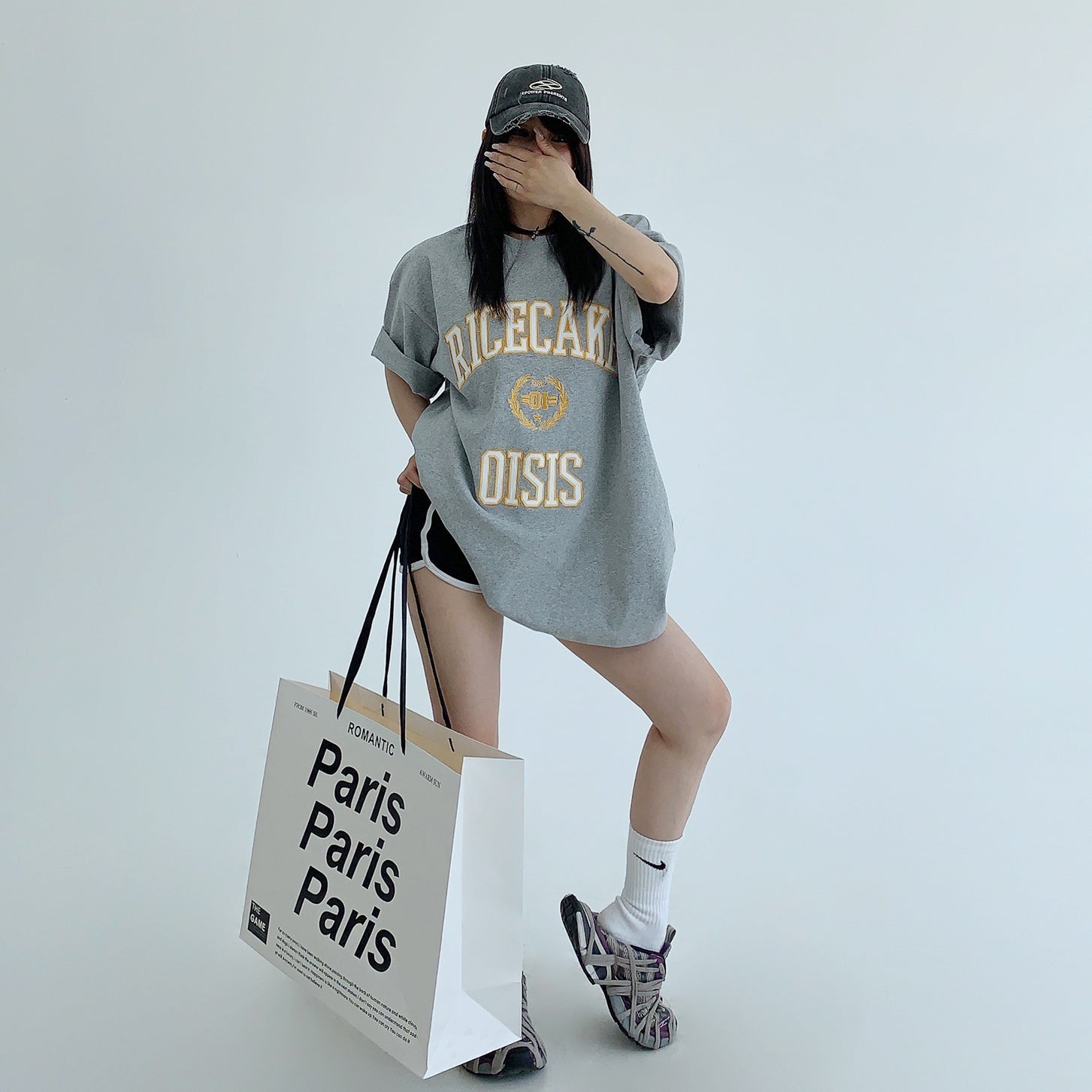 Patch Embroidery Oversize T-shirt MW10069