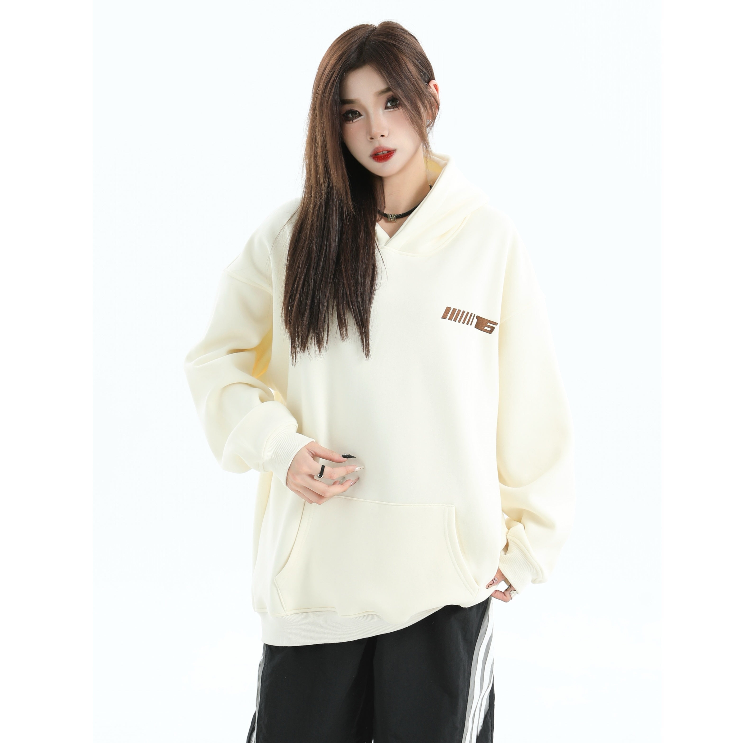 Embroidered LOGO OverSize Hoodie IN7011