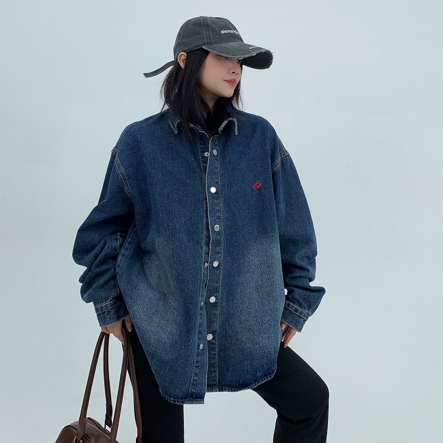 Over Size Wash Denim Shirt Jacket MW9824