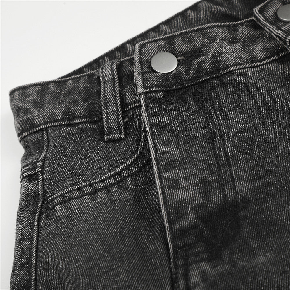 ダメージ加工デニムハーフパンツ MW10404