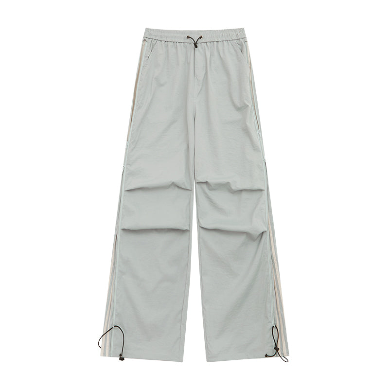 Side Zipper Line Design Parachute Pants MW10105