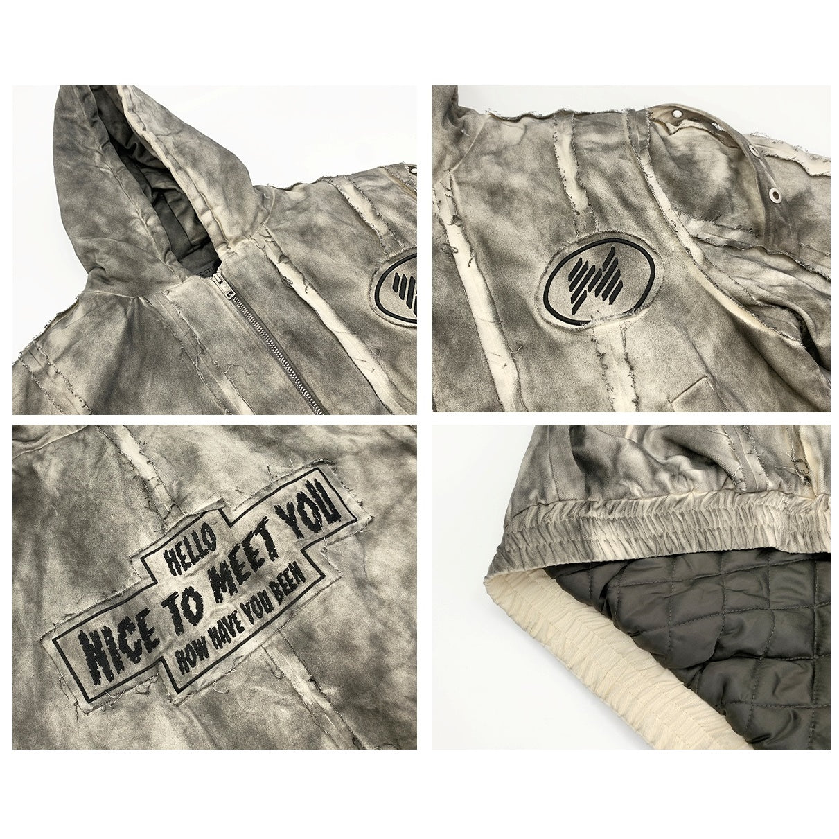 Spray Dirty Structure Loose Hooded Jacket MW9706