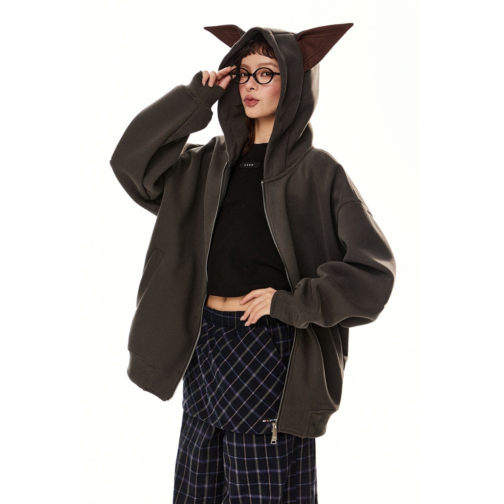 Dog Ears Hooded Sweat Jacket EZ234